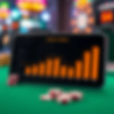 A chart displaying market trends and growth in the mobile gambling sector.