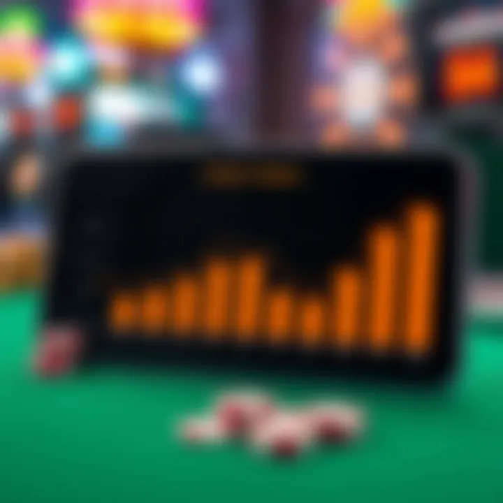 A chart displaying market trends and growth in the mobile gambling sector.
