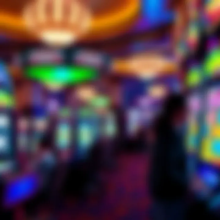 An engaging scene of players enjoying slot machines in a lively casino atmosphere.