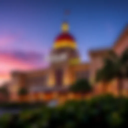 Elegant view of the Belle of Baton Rouge Casino exterior at dusk