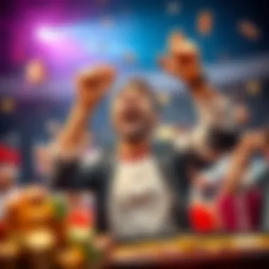 A successful bettor celebrating a wager win