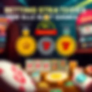 A strategic infographic showcasing betting strategies for slot games