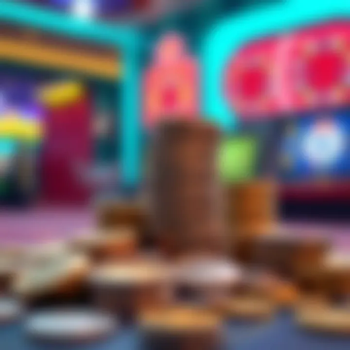 Stack of coins representing potential winnings