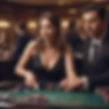 An engaging depiction of a blackjack table during a five-card scenario