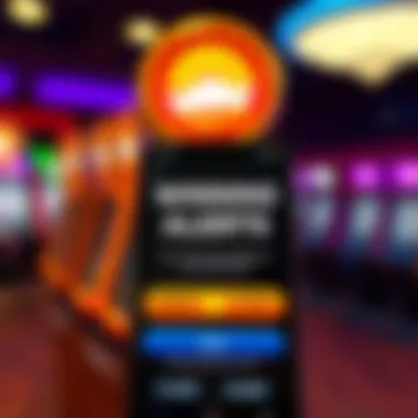 Notification screen displaying winning alerts for users