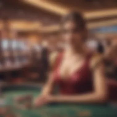 Person enjoying perks at the casino with Caesars credit card