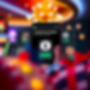 Illustration depicting the digital interface of a casino blocker application