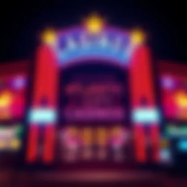 Casino entrance welcoming visitors with vibrant lights