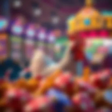 Conceptual representation of game strategy and betting options in Chicken Drop