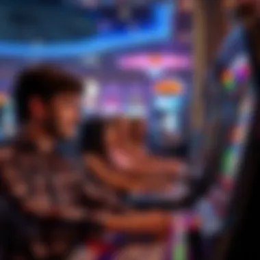 A diverse group engaged in playing free poker machines