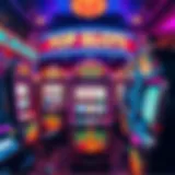 An immersive display of vibrant slot machines in action