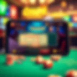 Craps app interface showcasing gameplay