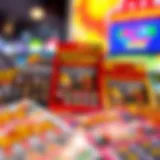 Colorful California lottery scratchers displaying various themes