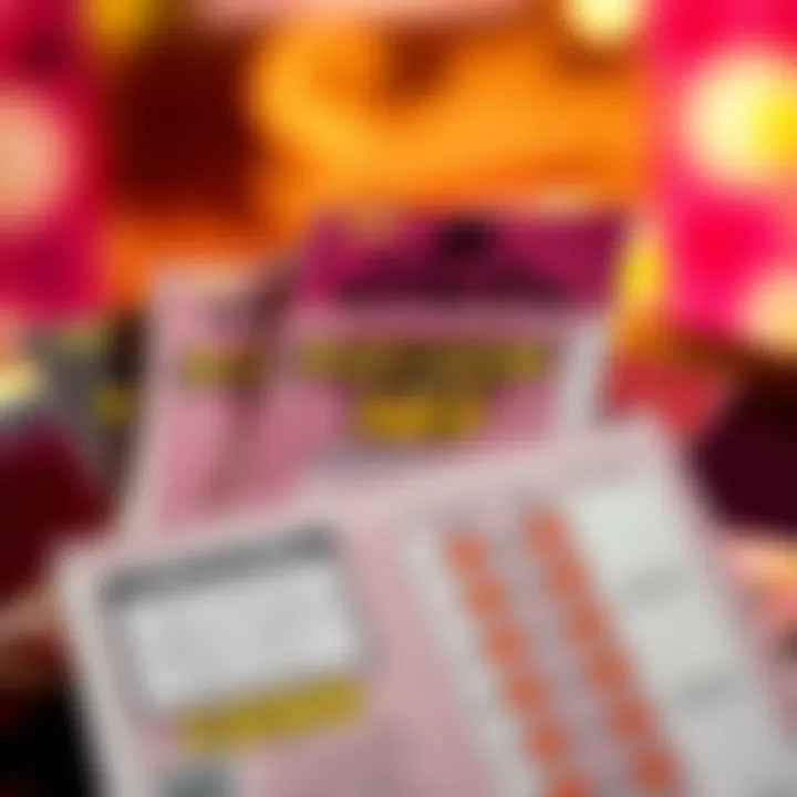 A collection of winning scratcher tickets