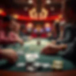 Artistic representation of Texas Hold'em gameplay