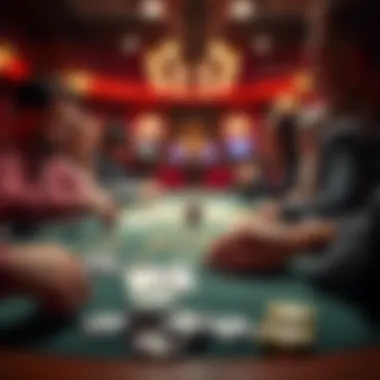 Artistic representation of Texas Hold'em gameplay