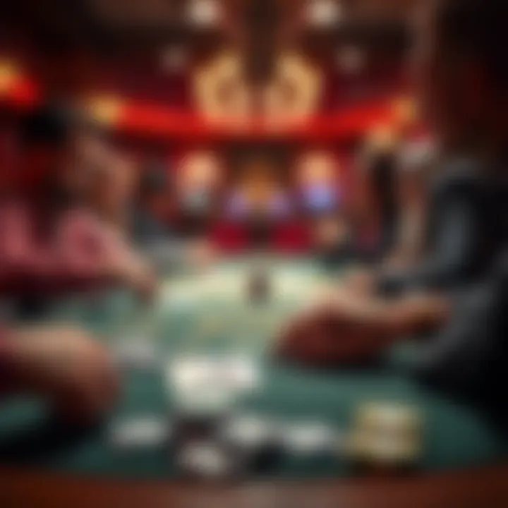 Artistic representation of Texas Hold'em gameplay