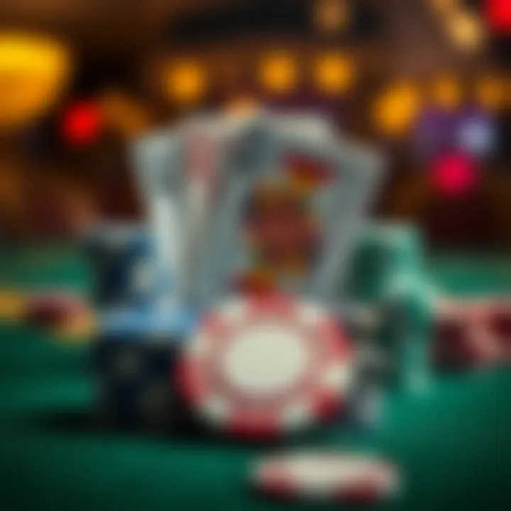 Illustration of poker chips and cards symbolizing strategy