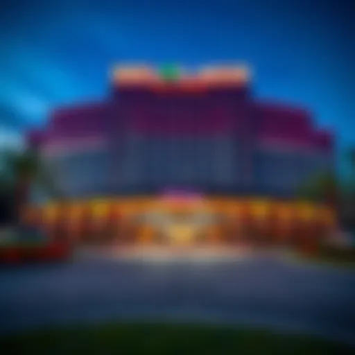 Exterior view of Del Lago Resort & Casino showcasing modern architecture