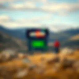 Colorado landscape with a sportsbook interface
