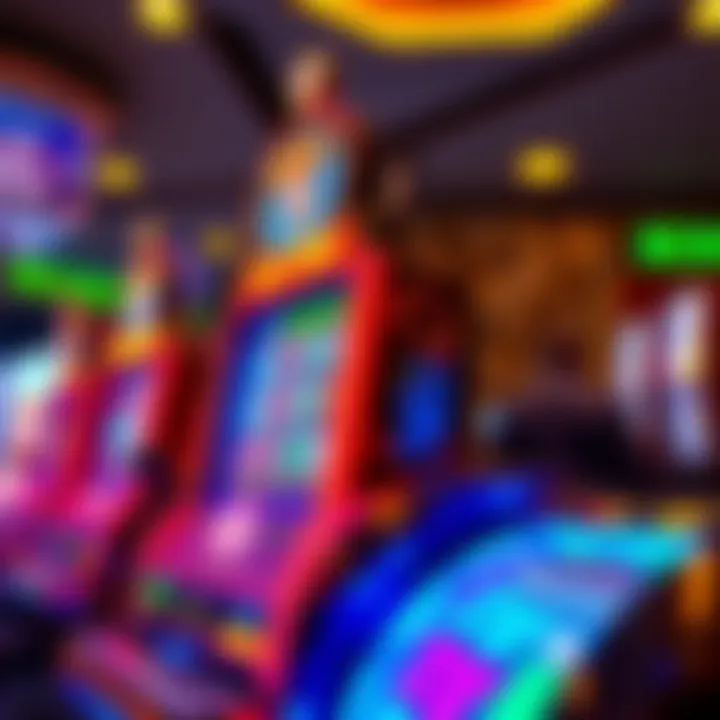 Vibrant slot machine showcasing unique gameplay features