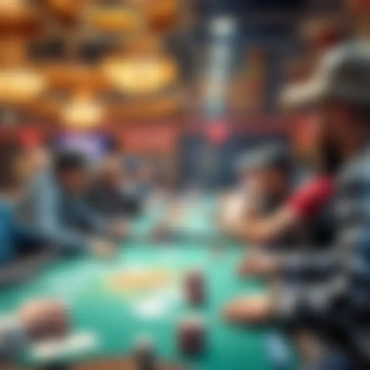 An exciting poker tournament atmosphere in Romania