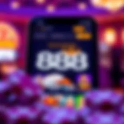 User interface of the 888 Casino app showcasing game selection