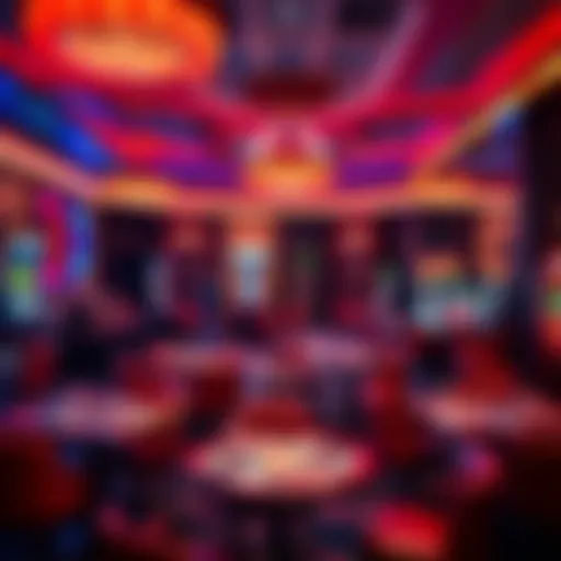 Elegant café casino interior showcasing vibrant gaming atmosphere