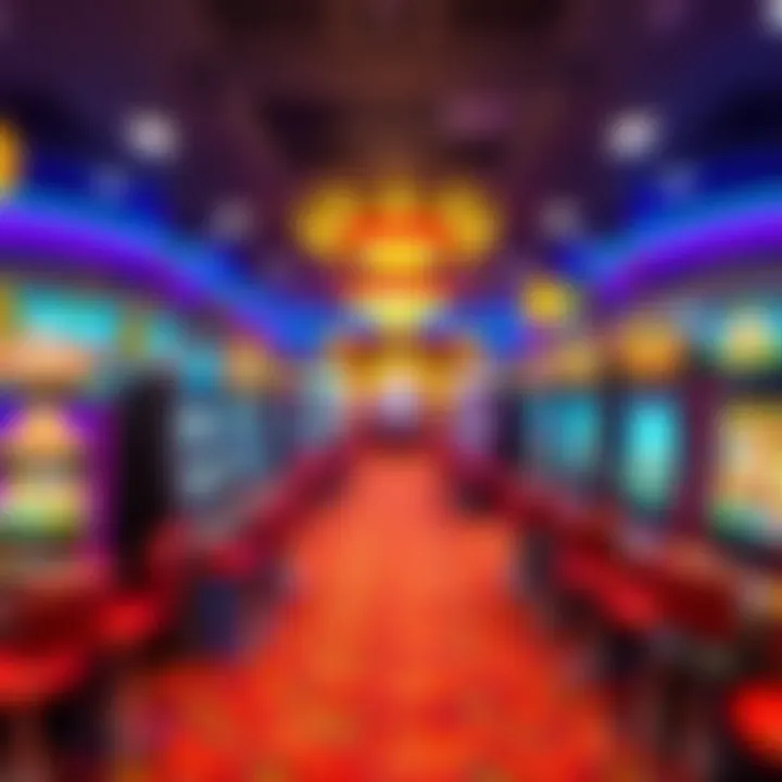 Vibrant gaming floor showcasing a variety of slot machines