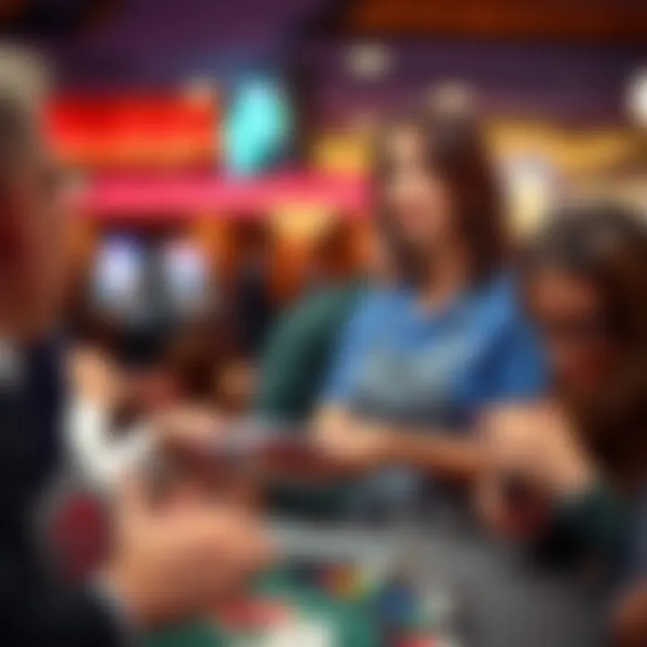 Employee engaging with guests, providing exceptional service