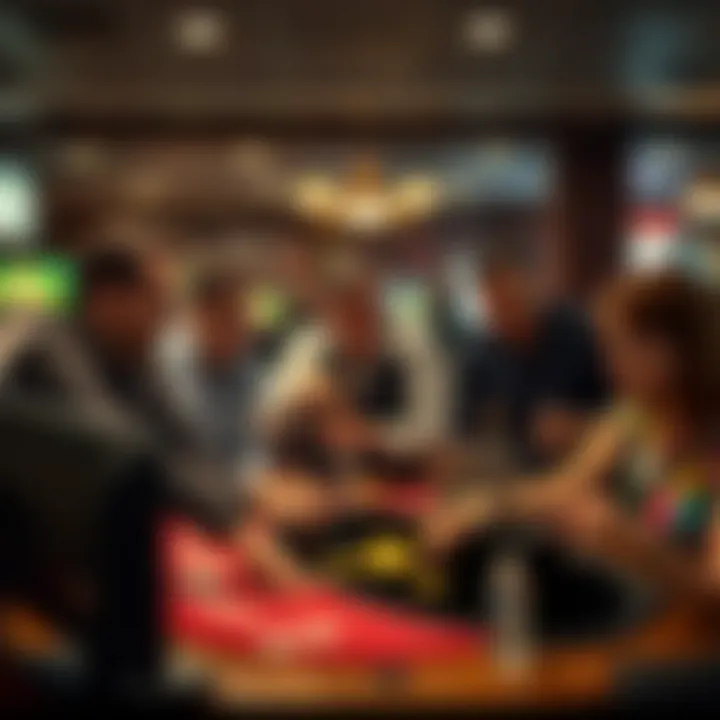 A diverse team of professionals collaborating in a casino office setting