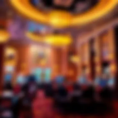 Interior of a luxurious casino lounge with elegant decor and ambiance