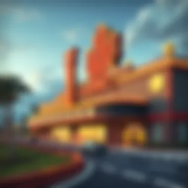 Exterior view of a prominent casino along I-35