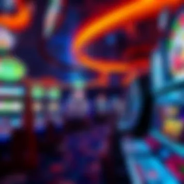 Interior shot showcasing vibrant gaming options