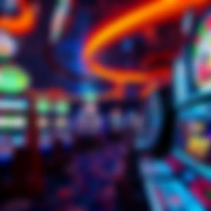 Interior shot showcasing vibrant gaming options