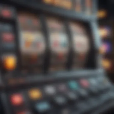 Close-up of a modern slot machine interface