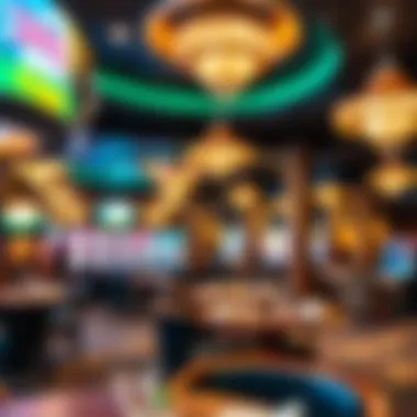 Dining and leisure areas in a casino