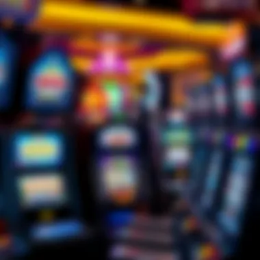 A variety of slot machines in a casino