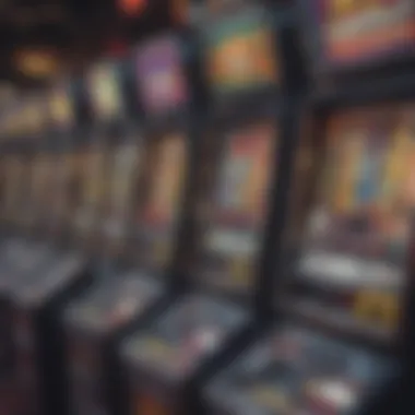 A close-up of colorful slot machines ready for play, inviting newcomers to try their luck