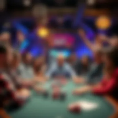 A group celebrating the success of a charity poker tournament