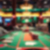 A vibrant poker table set up for a charity event