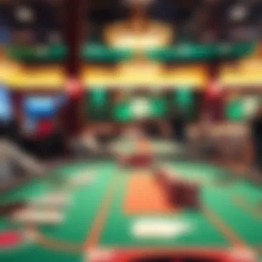 A vibrant poker table set up for a charity event