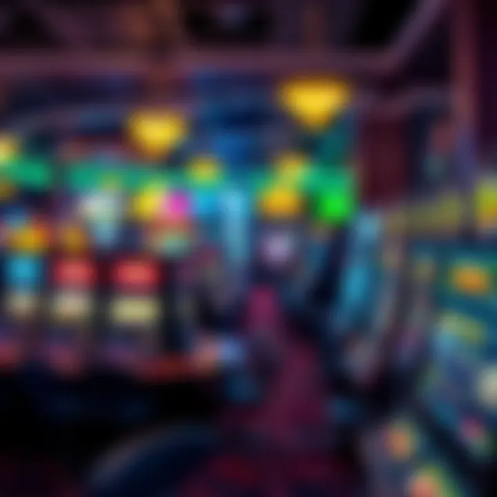 A vibrant gaming floor filled with various gaming tables and slot machines.