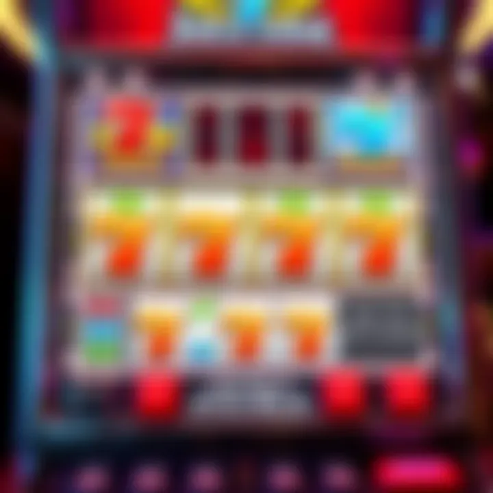 A close-up view of the Double Double slot machine's unique symbols and payout table