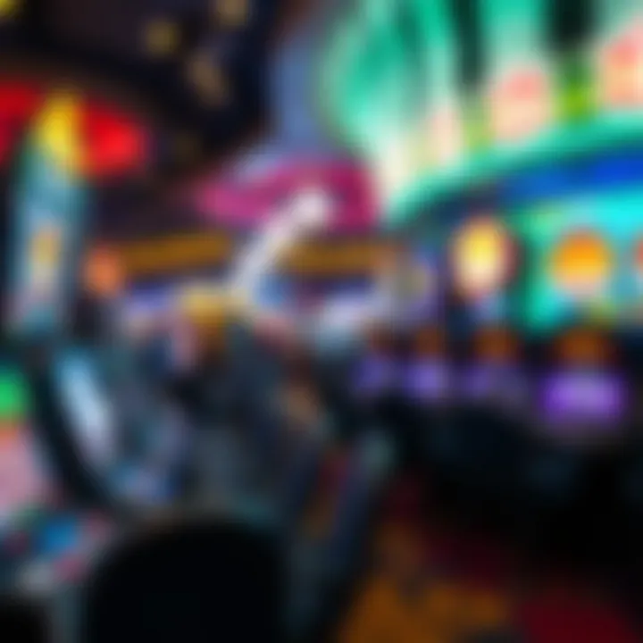 Interior shot of a lively gaming area at Firecreek Casino