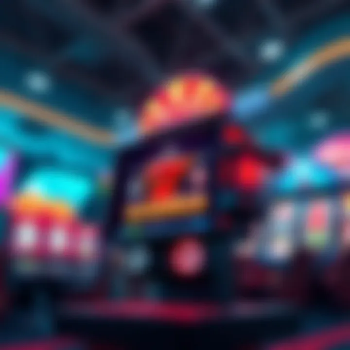 Illustration depicting advanced gaming technology influencing slots