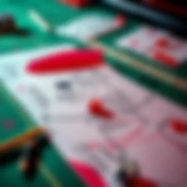 Strategic layout with notes for enhancing craps skills