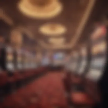 A captivating display of a casino environment filled with slot machines