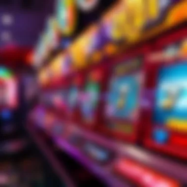 A close-up of a slot machine interface highlighting gameplay features