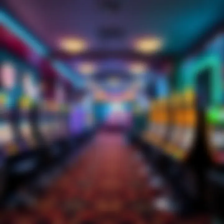 A virtual casino showcasing a variety of free online slot games